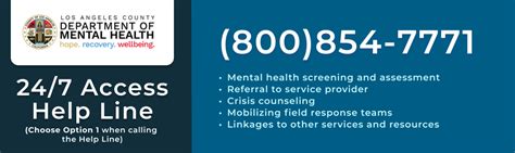 la county dmh|mental health hotline la county.